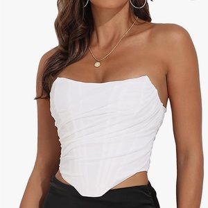 White corset top